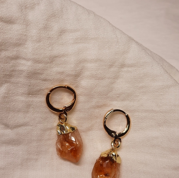 Brand New - Handmade Citrine Gemstone Earrings - Picture 3 of 3